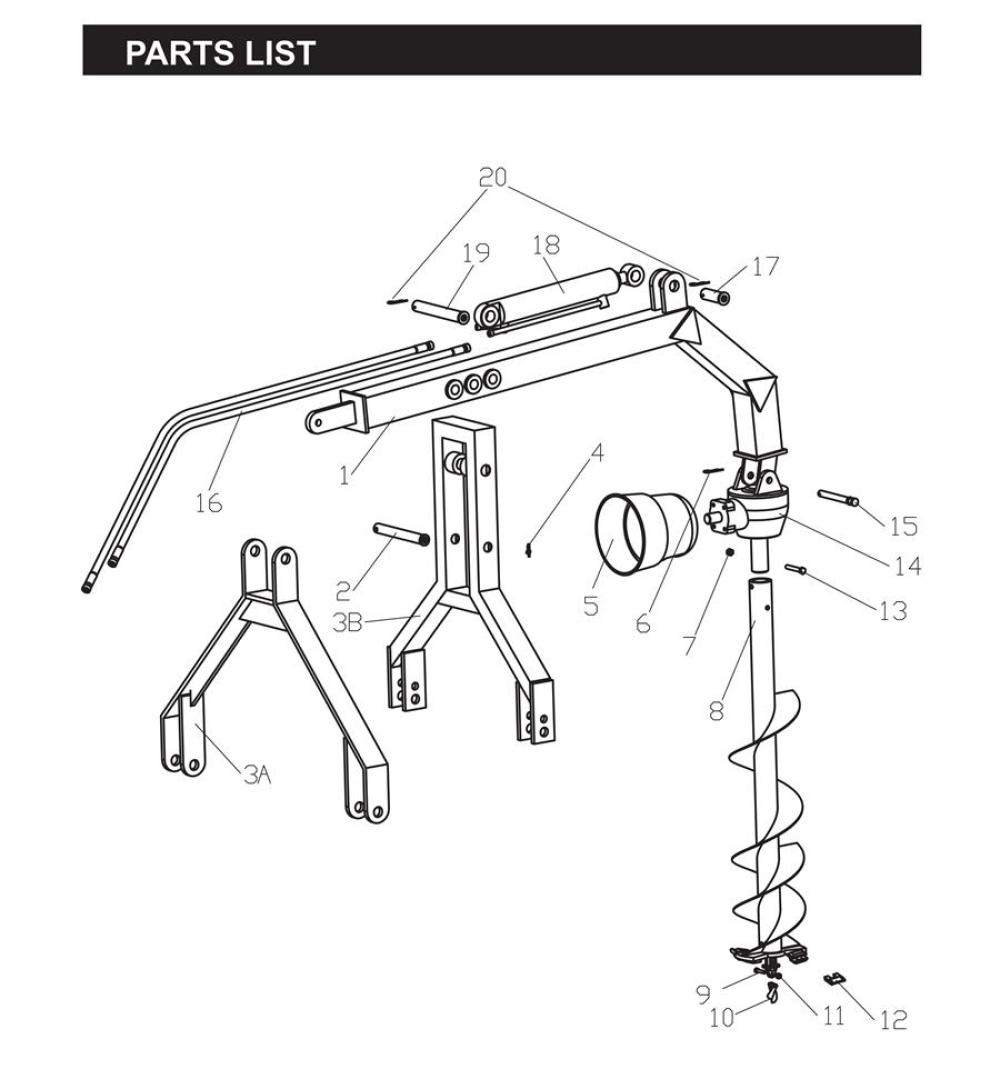 Erdbohrer / Bohrkörper 38 cm