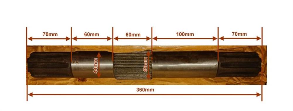 Hebewelle / Hubwelle / Heckkraftheberwelle FT/TE  versetzt L-360 mm