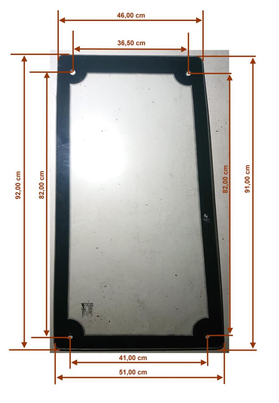 Glas Seitenscheibe TB404 links nicht klappbar
