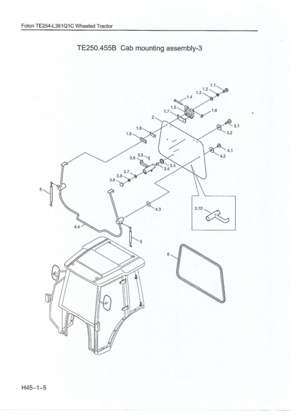 Gummi Heckscheibe Foton TE254