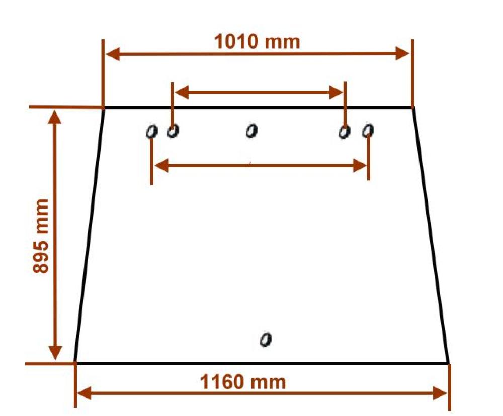Heckscheibe TE254  mit gerader Frontscheibe