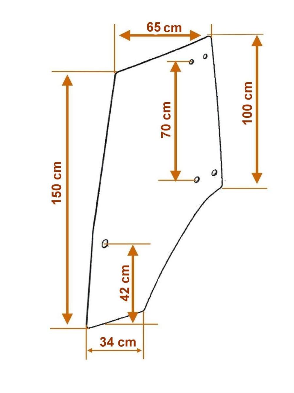 Glas Tür links Foton TE254 mit gerade Frontscheibe