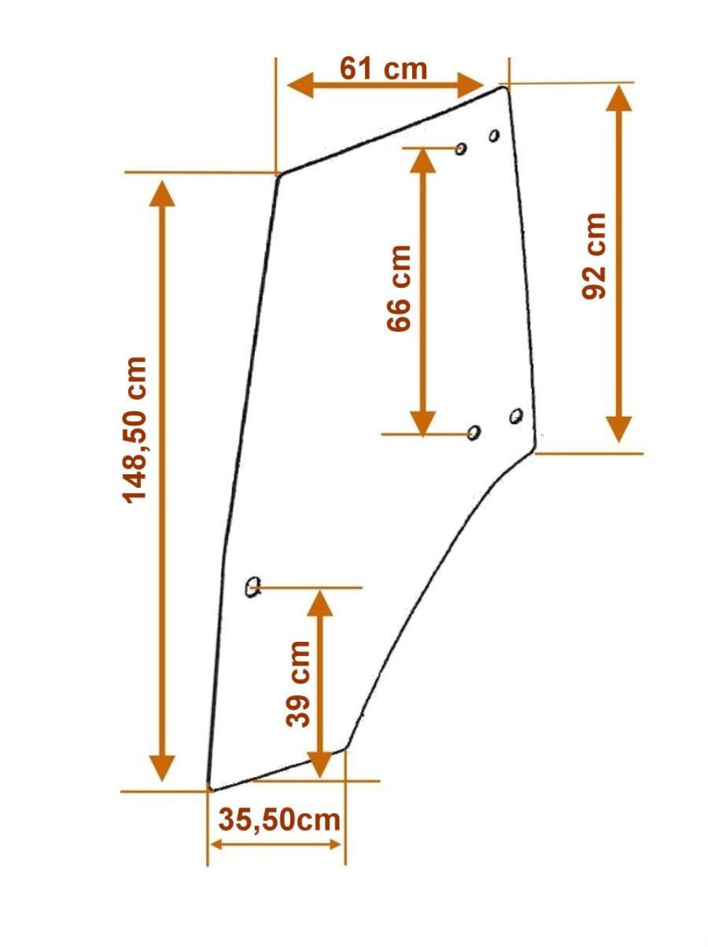 Glastür links Foton TB504 neues Modell 2017